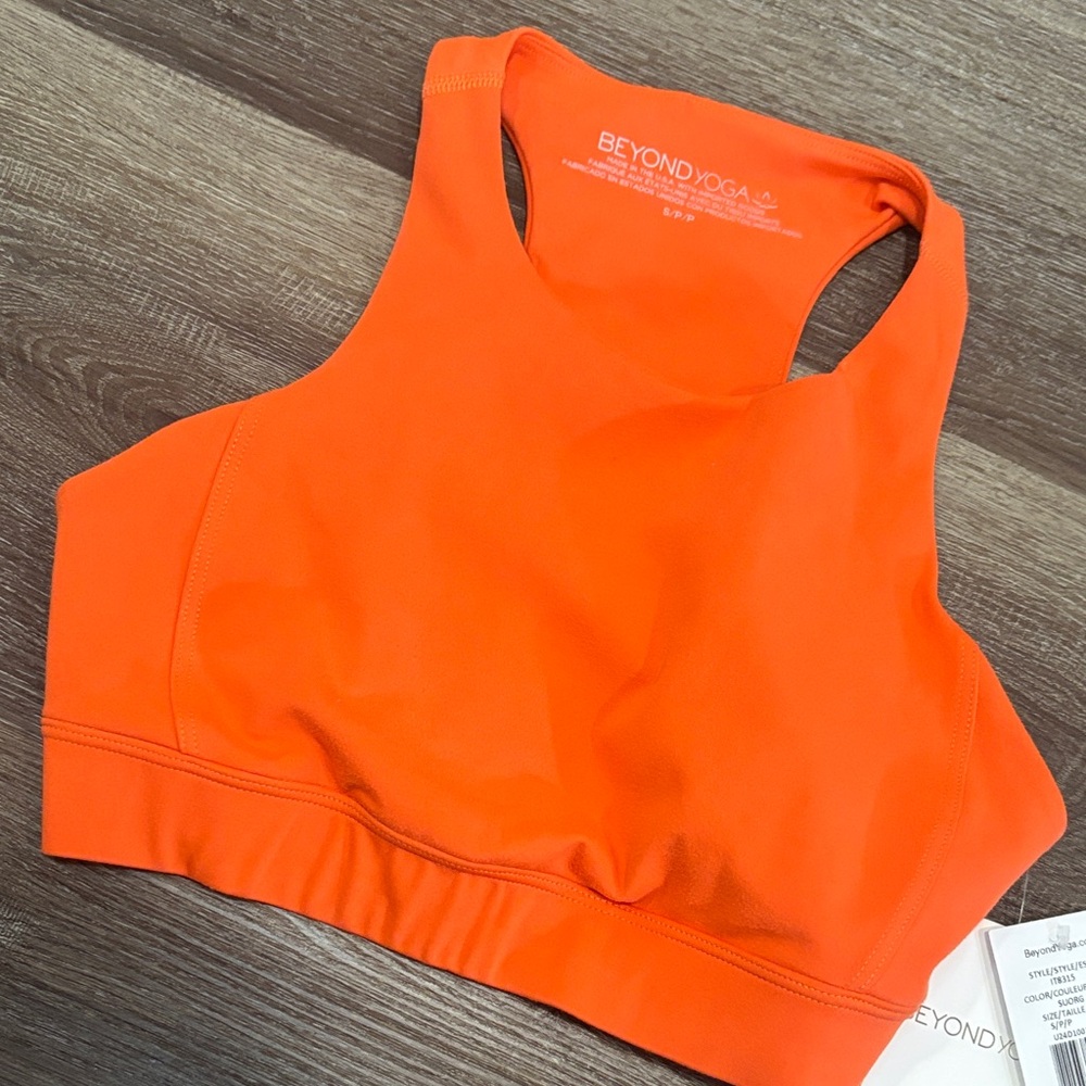 Beyond Yoga Bright Orange Activewear Top